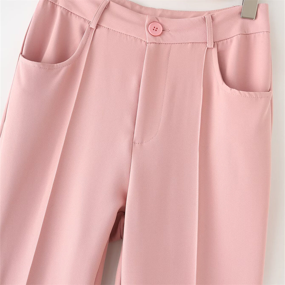 Summer Chic: High-Waisted Pants Set for Women