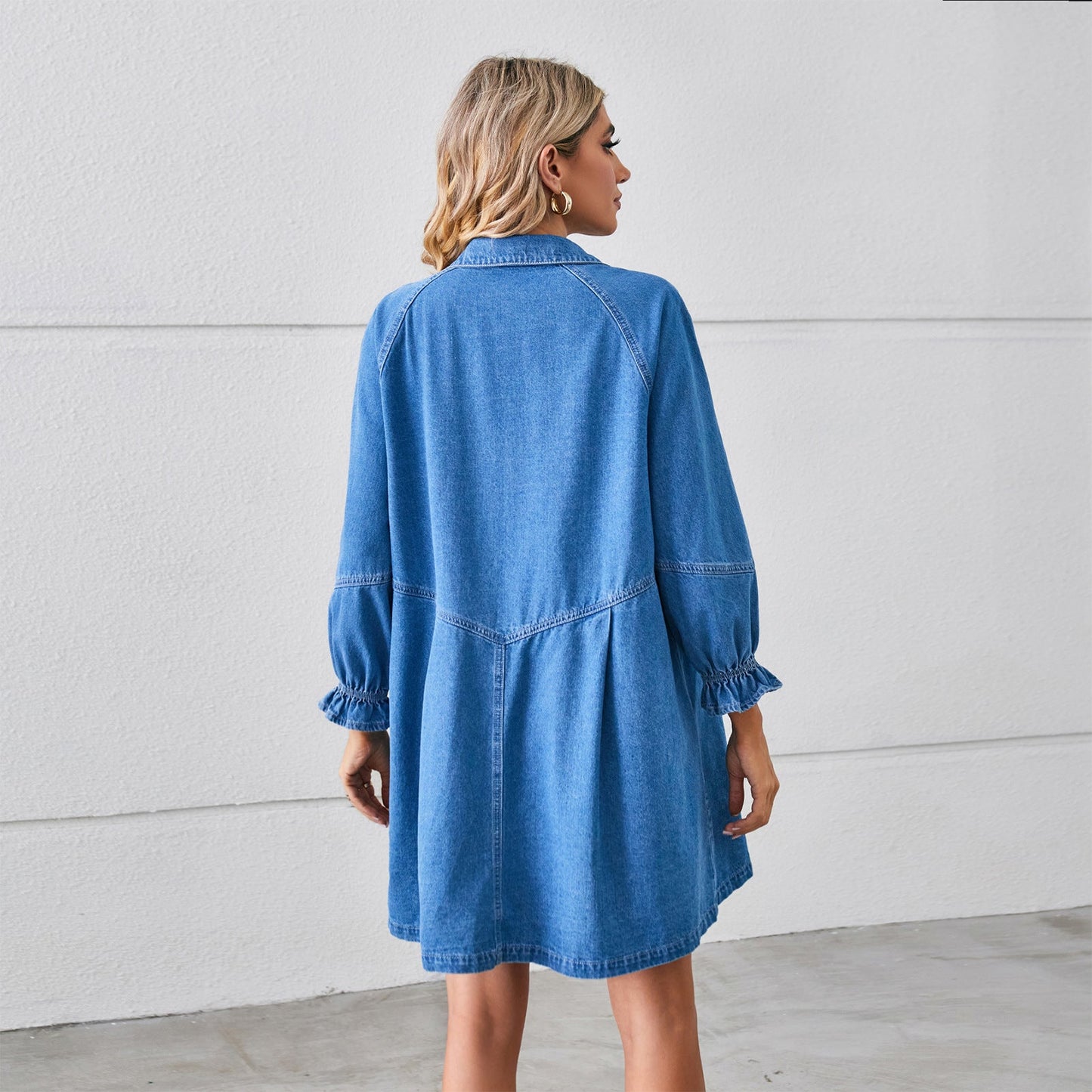 Denim Dream Kleid mit Puffärmeln