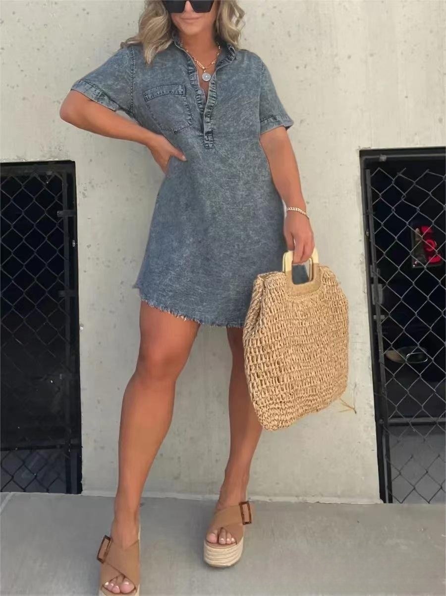 Urban Chic Denim Delight Shirt Dress