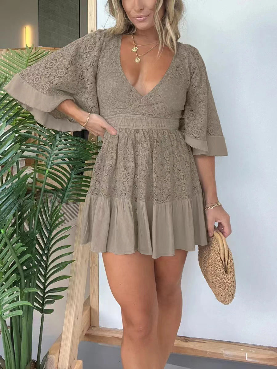 Enchanted Lace Romper Dress