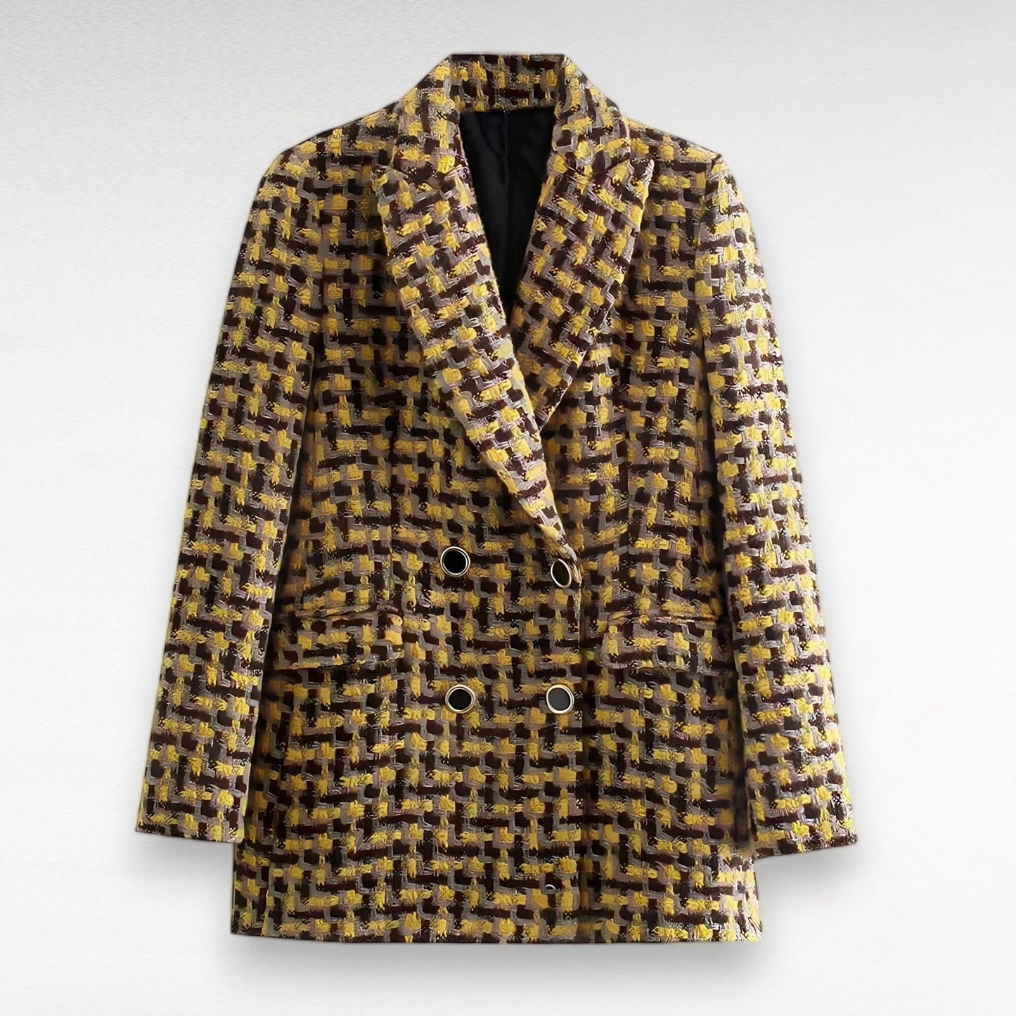 The Logan Houndstooth Long Sleeve Blazer